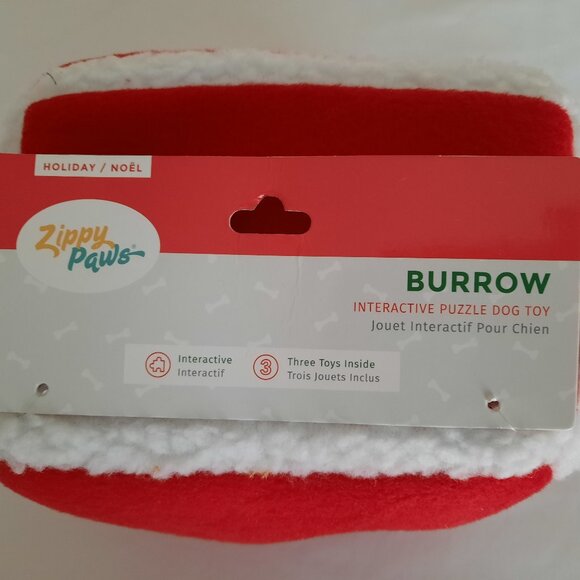 Zippy Paws Holiday Burrow Interactive Puzzle With 3 Toys Inside - Picture 2 of 2